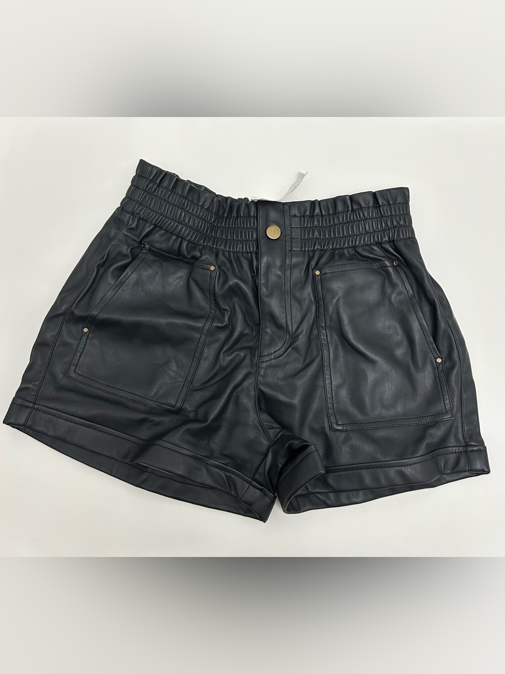 Forever 21 Black Faux Leather Women’s Shorts -  Large